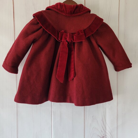 Vintage Petite Coquette Wool Children’s Girl Sz 2 Quilted/Lined, Velvet Trim EUC - Picture 4 of 11
